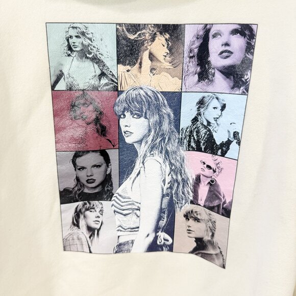 Taylor Swift Eras Tour Hoodie XL Official Cream Pullover EUC - Picture 2 of 6